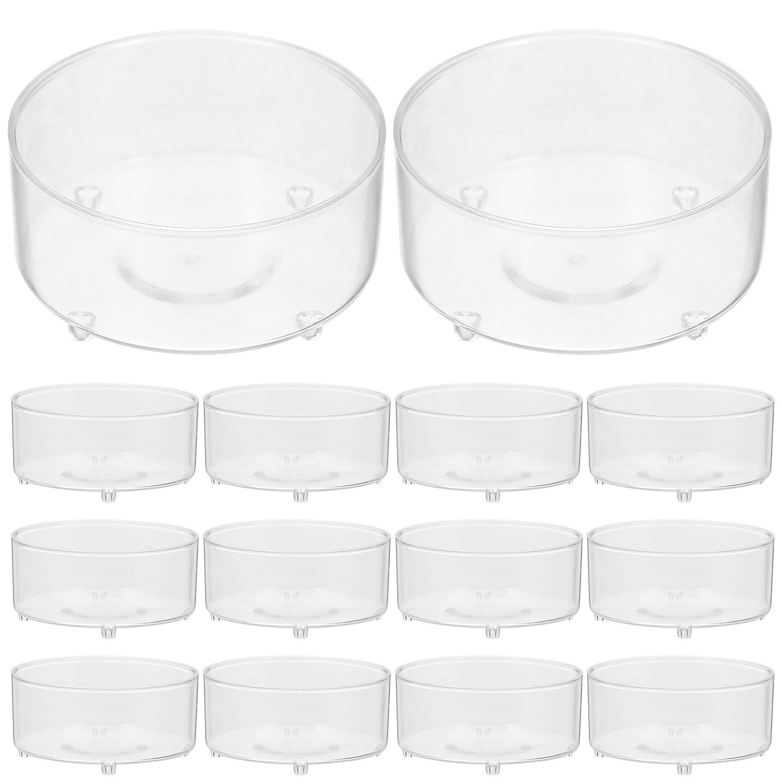 Plastic Cup 50Pcs - 50個入り プラスチック製ティーライトカップ 透明 DIY キャンドルスティックカップ テーブルセンターピース製作用ジャー