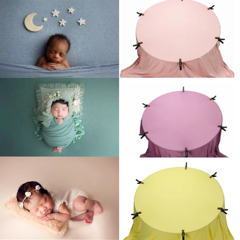 Photo Booth Frame - 150 × 170 センチメートル新生児の写真の小道具背景ラップセット柔らかい生地撮影スタジオアクセサリーベビーポーズフレームブランケット