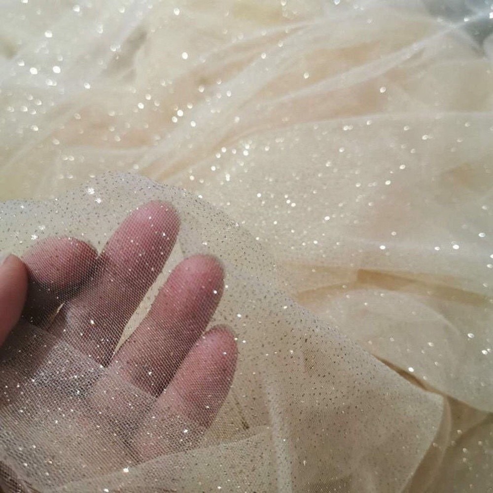 Glitter Tablecloth - 新しい 45 センチメートル × 150 センチメートルメッシュスパークル生地ソフト