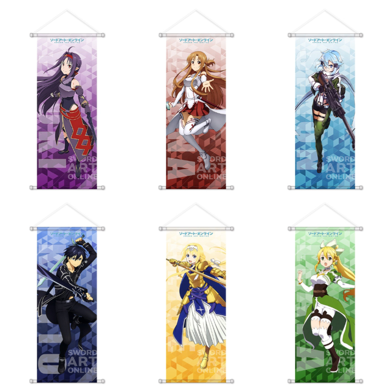 Supply Event - ソードアートオンラインアニメ周辺機器アスナキリトシノアリスかわいいポスターキャンバス壁アート写真装飾誕生日ギフト