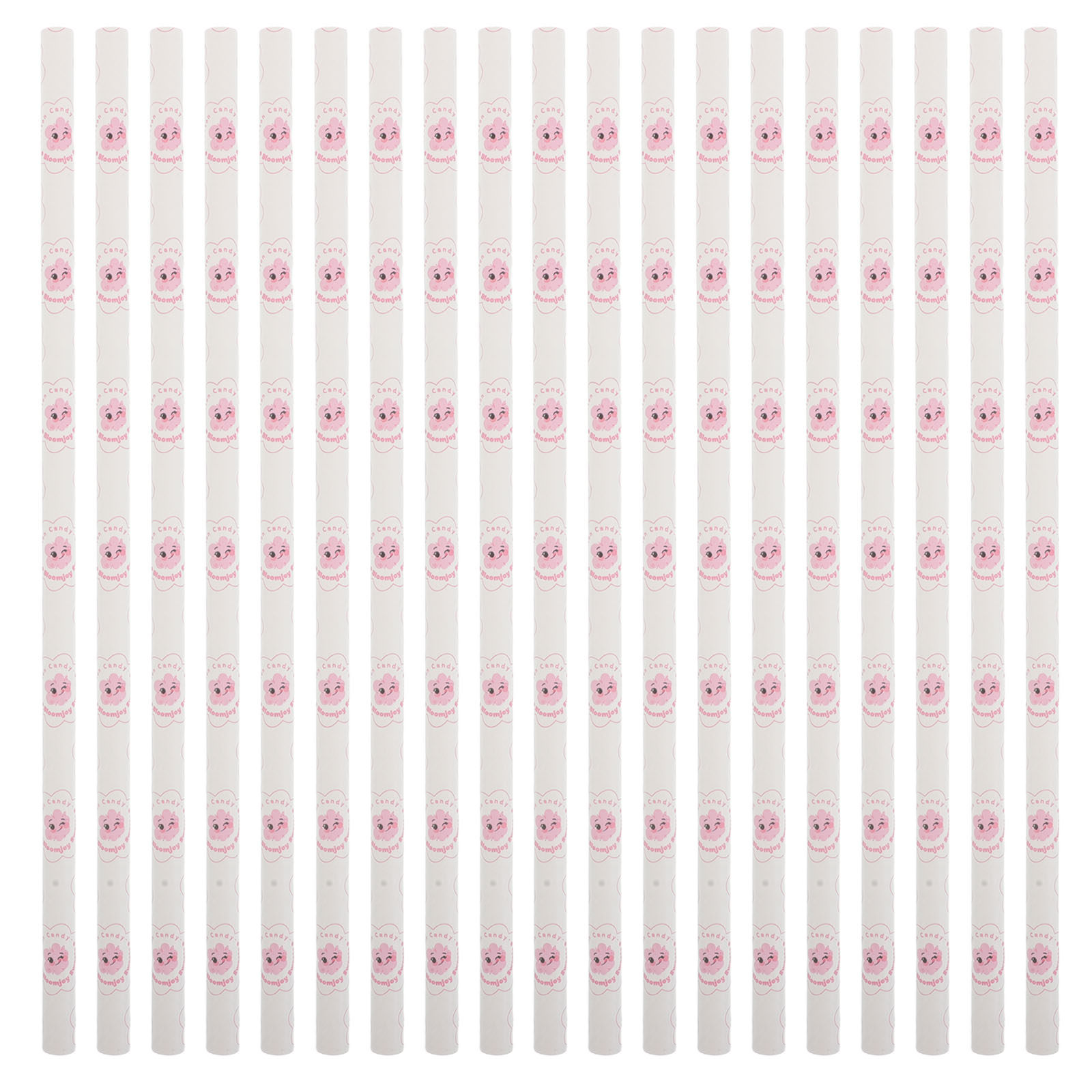 Cotton Candy Cone - 50本入り 綿菓子コーンスティック 30cm アソートカラー 食品安全紙棒 自動機用