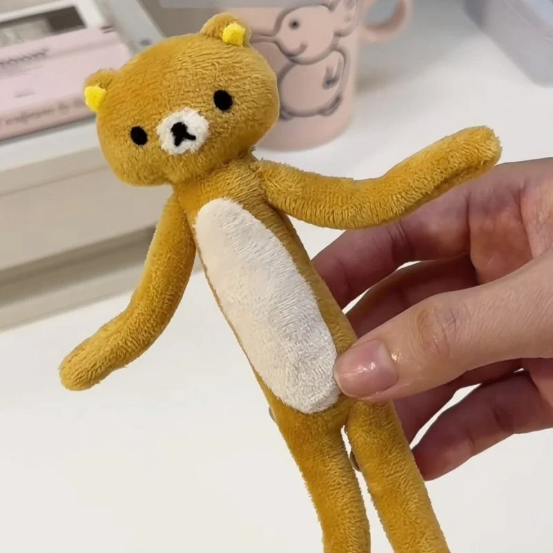 Supply Event - 和風漫画ロングレッグリラックマぬいぐるみ鉛筆ケース財布吊り下げ飾りデスクトップ装飾友人の誕生日プレゼント