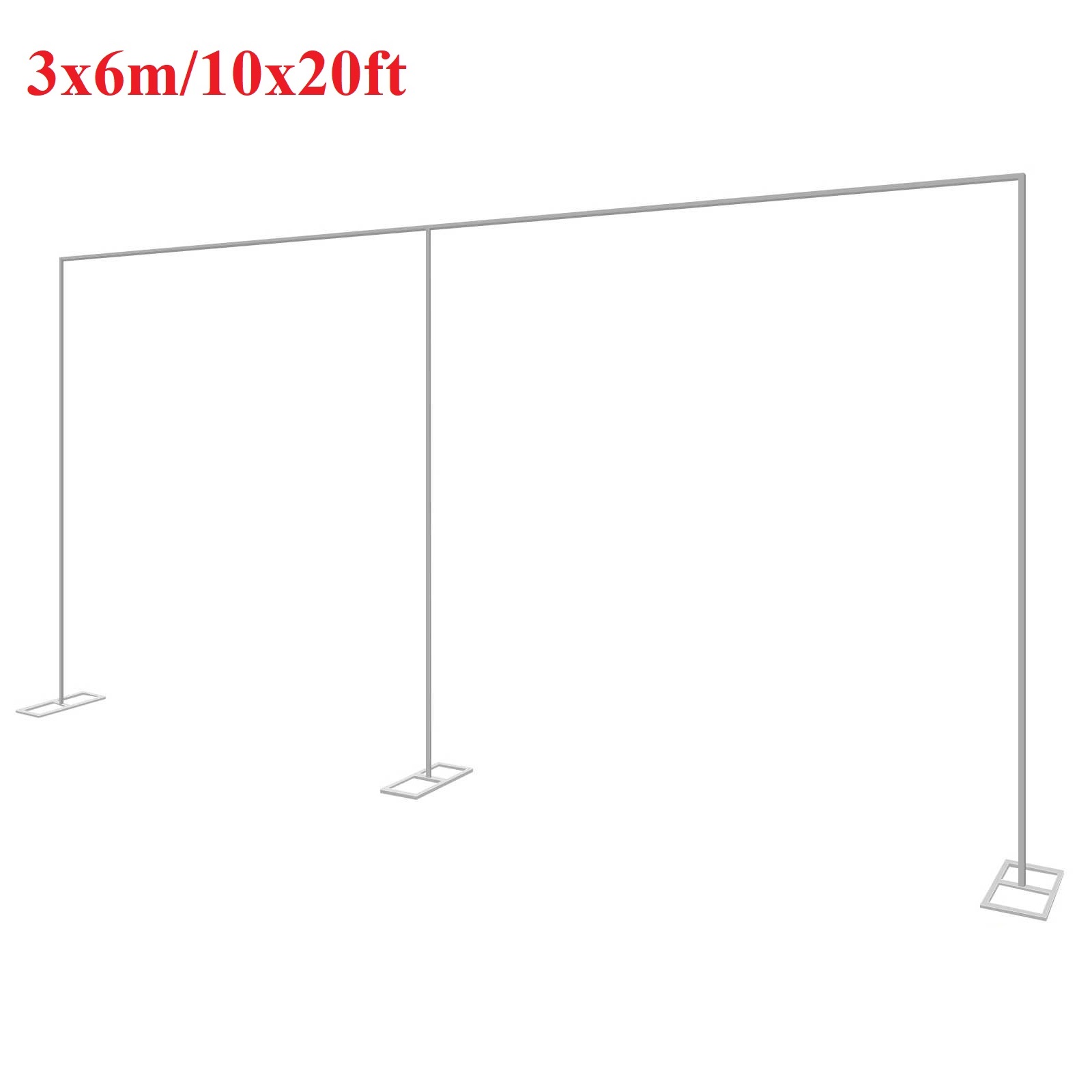 Balloon Arch Kit - 3x6m/10x20ft メタルウェディングアーチスタンド高耐久写真撮影背景カーテンフレームバルーンフラワーデコレーションラック植物サポート