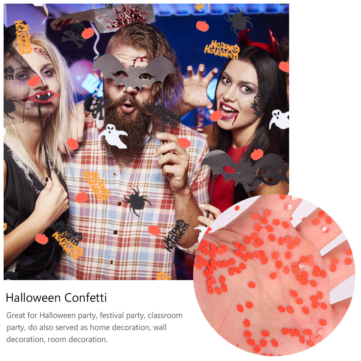 78g ハロウィンパーティー用紙製コンフェッティ パンプキン - Papercraft Supply Confetti のレビューと価格