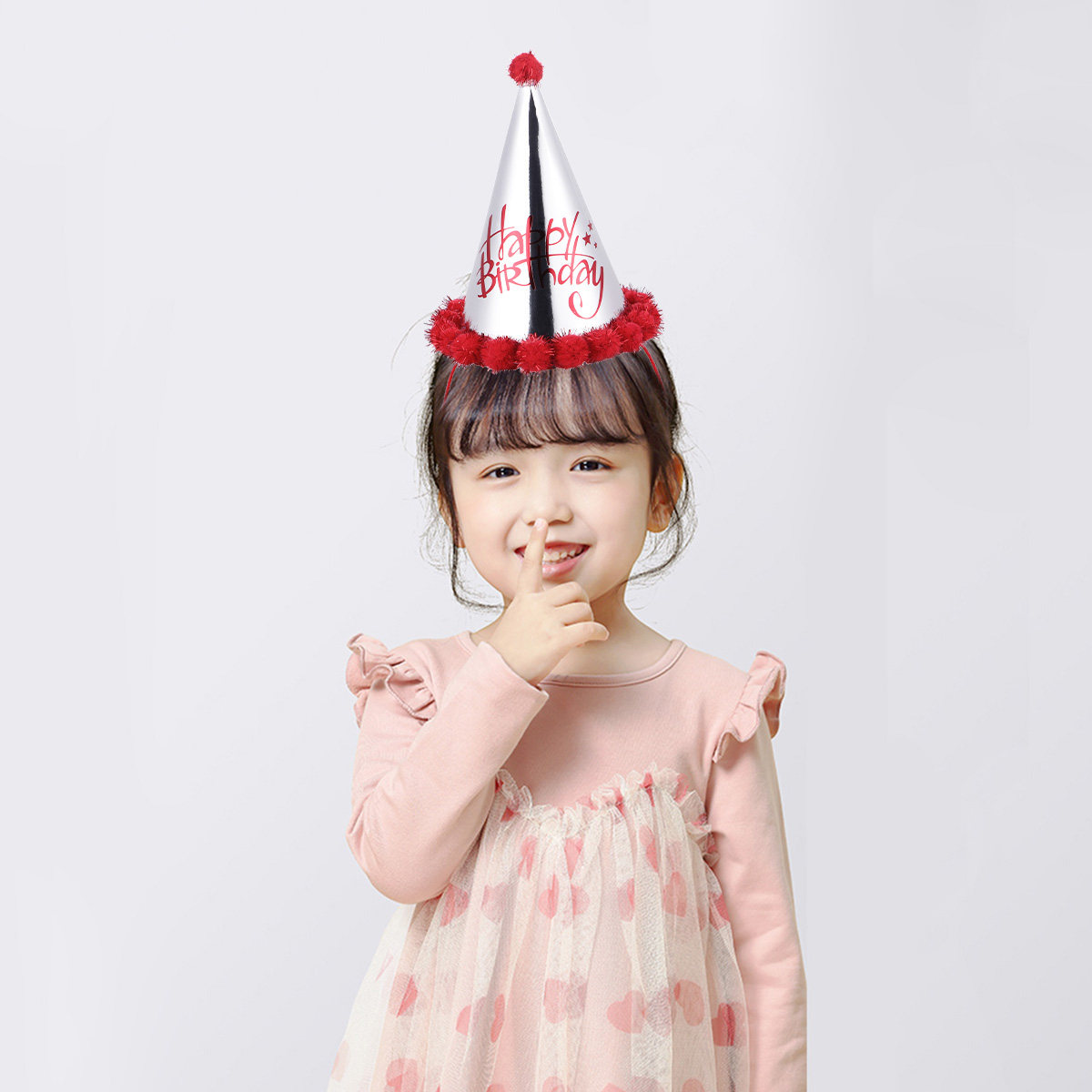 5個入りレーザーペーパー誕生日帽子 ポンポンコーン型パーティ - Party Hat Cone のレビューと価格