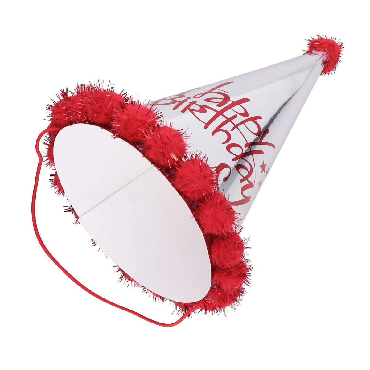 5個入りレーザーペーパー誕生日帽子 ポンポンコーン型パーティ - Party Hat Cone のレビューと価格