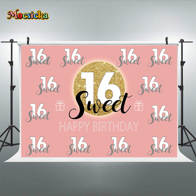 Mocsicka スイート 16 誕生日背景パーティー装飾男 - Dessert Table Backdrop のレビューと価格