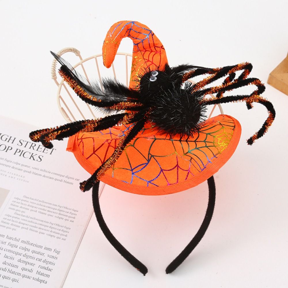 かわいいスパイダー ハロウィン ウィッチハット ヘッドバンド - Party Hat Cone のレビューと価格