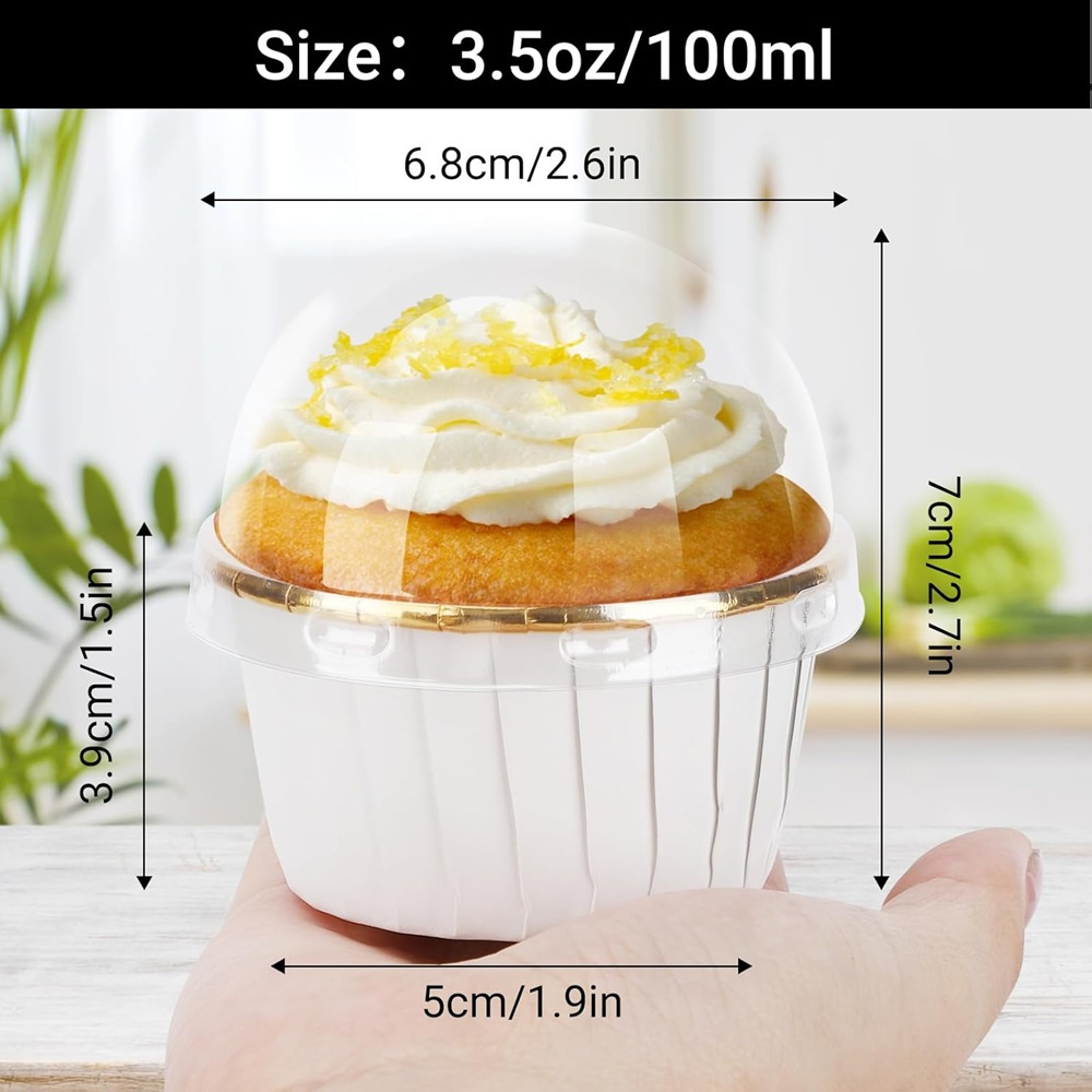 50個入り マフィンカップ 紙製カップケーキラッパー ベーキ - Plastic Cup 50Pcs のレビューと価格