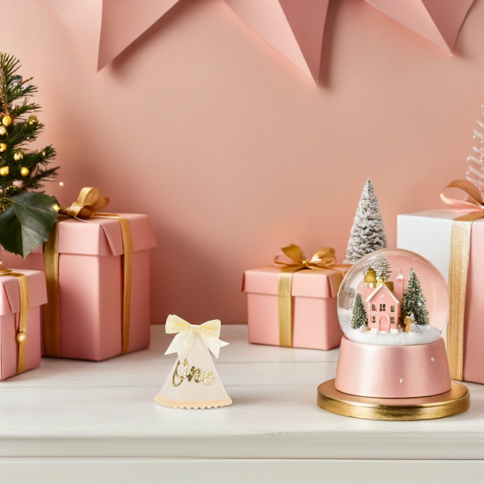 1歳の誕生日用帽子 リボン付きベビークラウン フェルトコーン - Party Hat Cone のレビューと価格