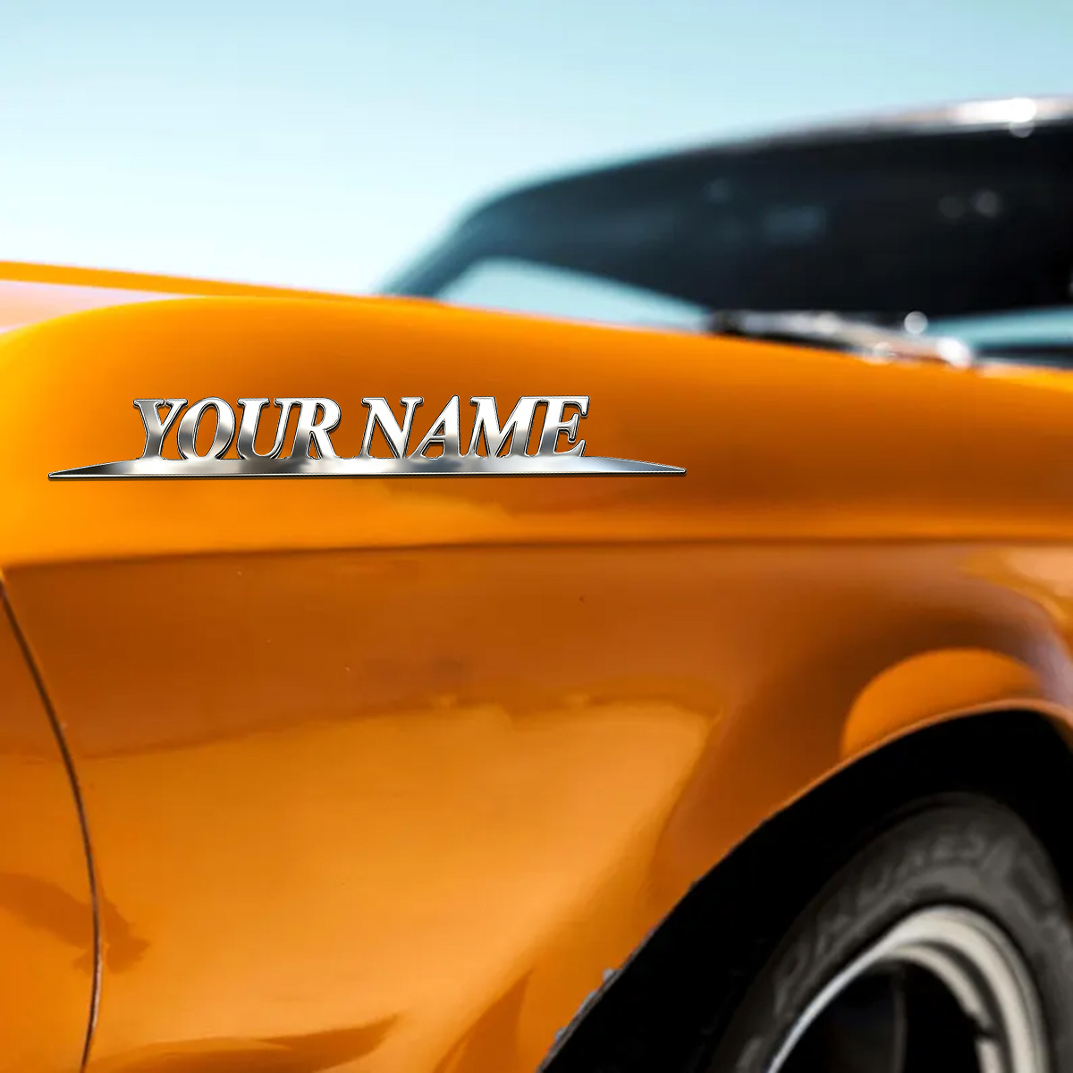 メタル製のおしゃれな「YOUR NAME」ステッカー、カスタ - Event Suppliers のレビューと価格
