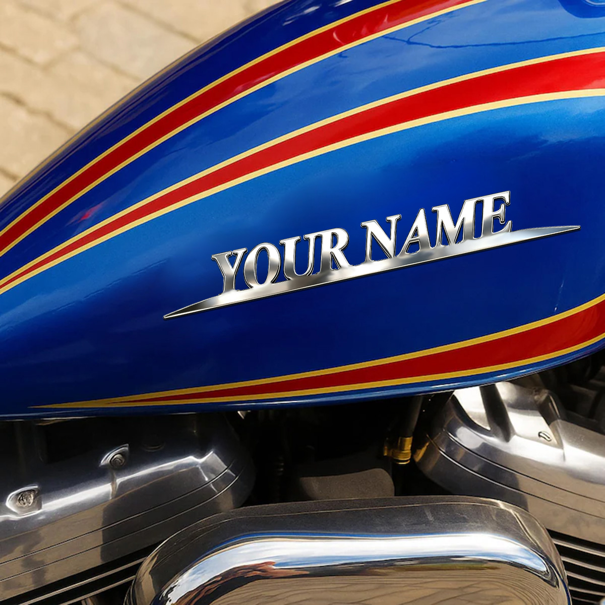 メタル製のおしゃれな「YOUR NAME」ステッカー、カスタ - Event Suppliers のレビューと価格