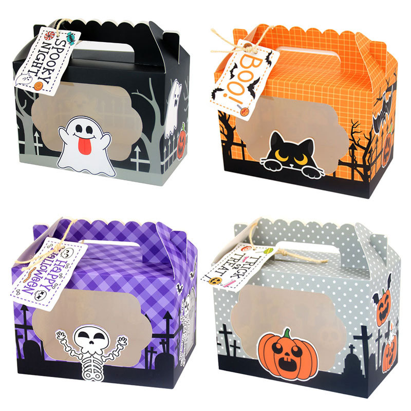 3/6 個ゴーストパンプキン猫キャンディハンドバッグ子供子供 - Event Party Box のレビューと価格