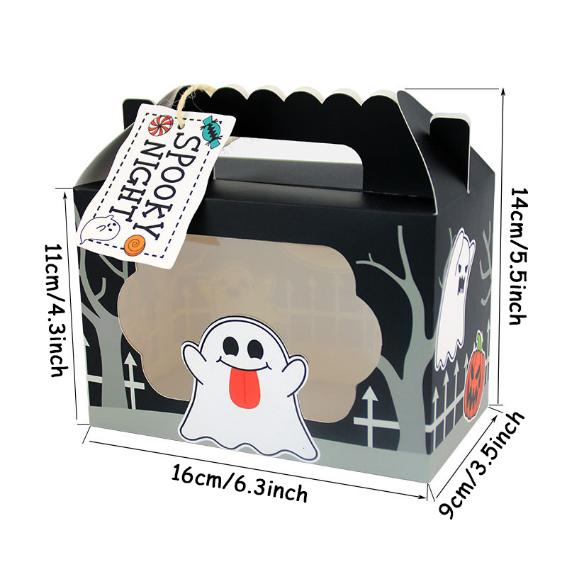3/6 個ゴーストパンプキン猫キャンディハンドバッグ子供子供 - Event Party Box のレビューと価格