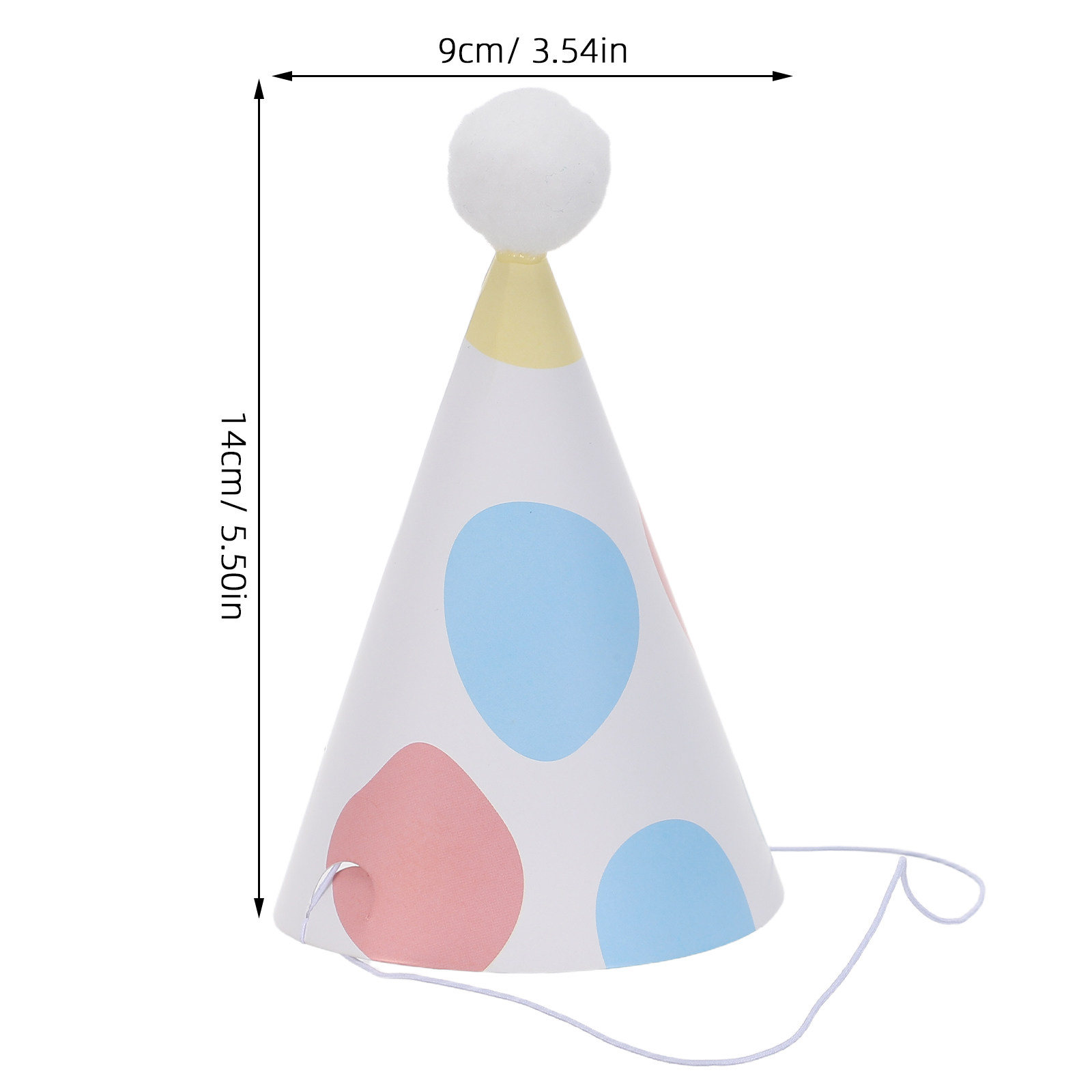 9個入り誕生日パーティー用帽子 カラフルな紙製コーン型帽子  - Party Hat Cone のレビューと価格
