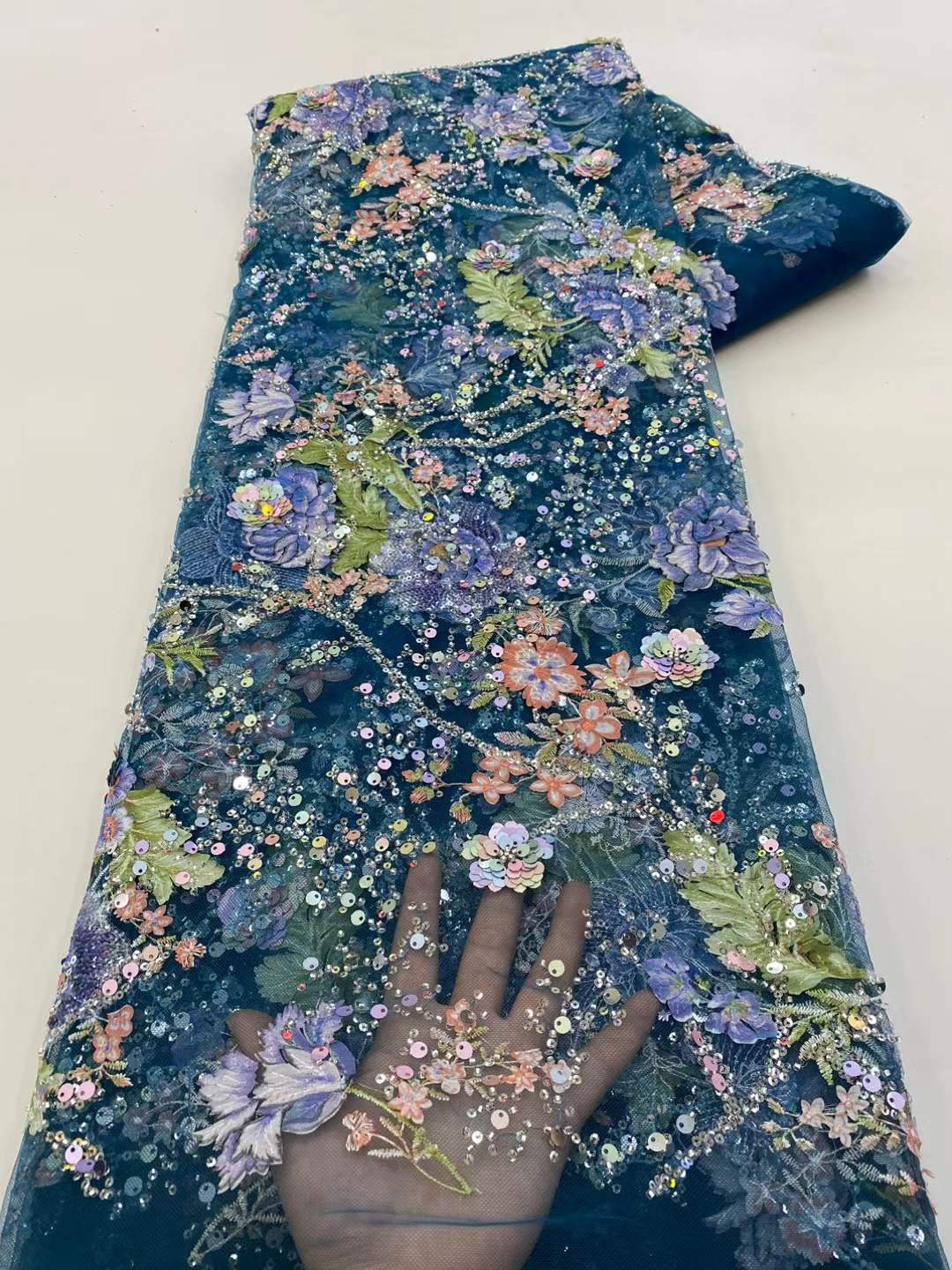 アフリカレース生地 2026 高品質スパンコール付きナイジェ - Glitter Tablecloth のレビューと価格