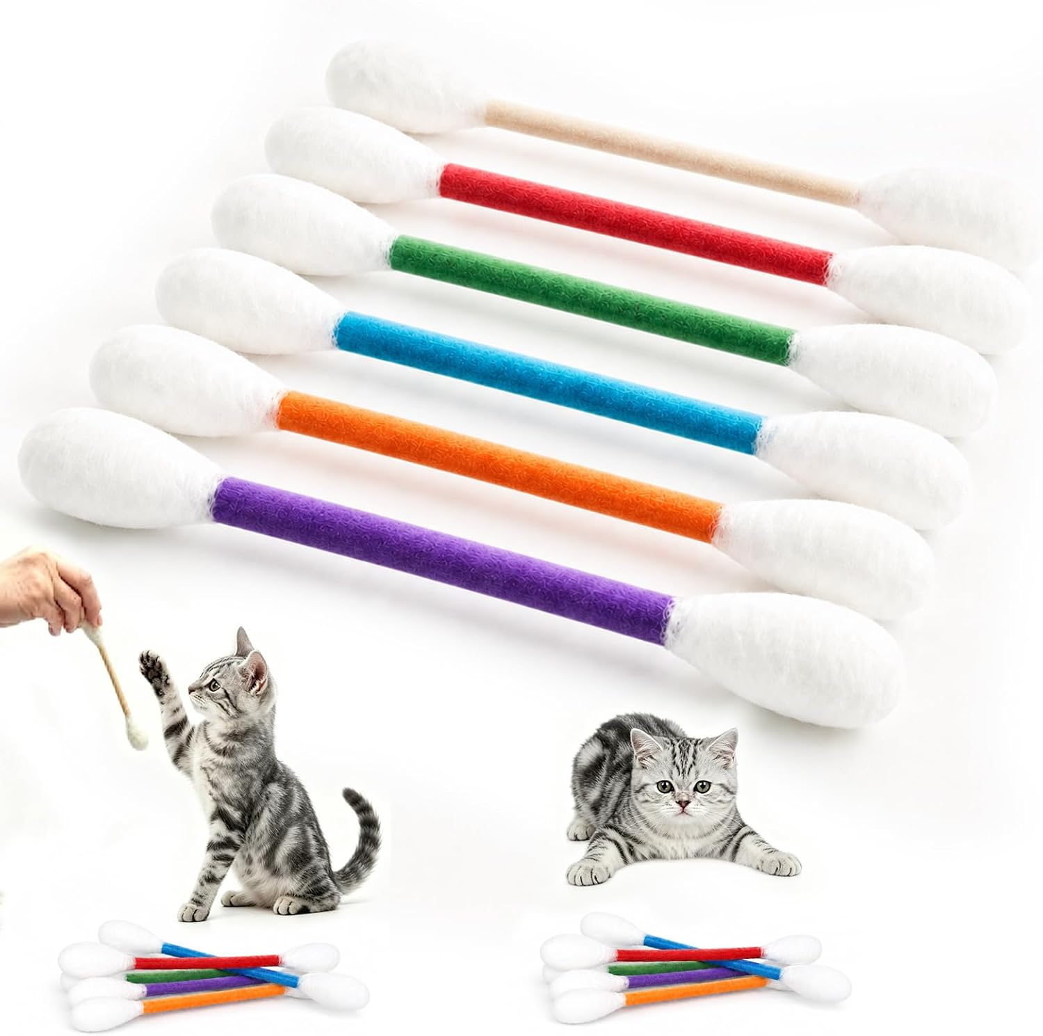 創造的な猫用ミントおもちゃ、大きな綿菓子型、6個セット、巨大 - Cotton Candy Cone のレビューと価格