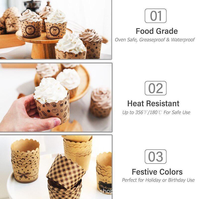 カップケーキ紙コップ、ラッパーベーキングカップセット、ベーカ - Plastic Cup 50Pcs のレビューと価格