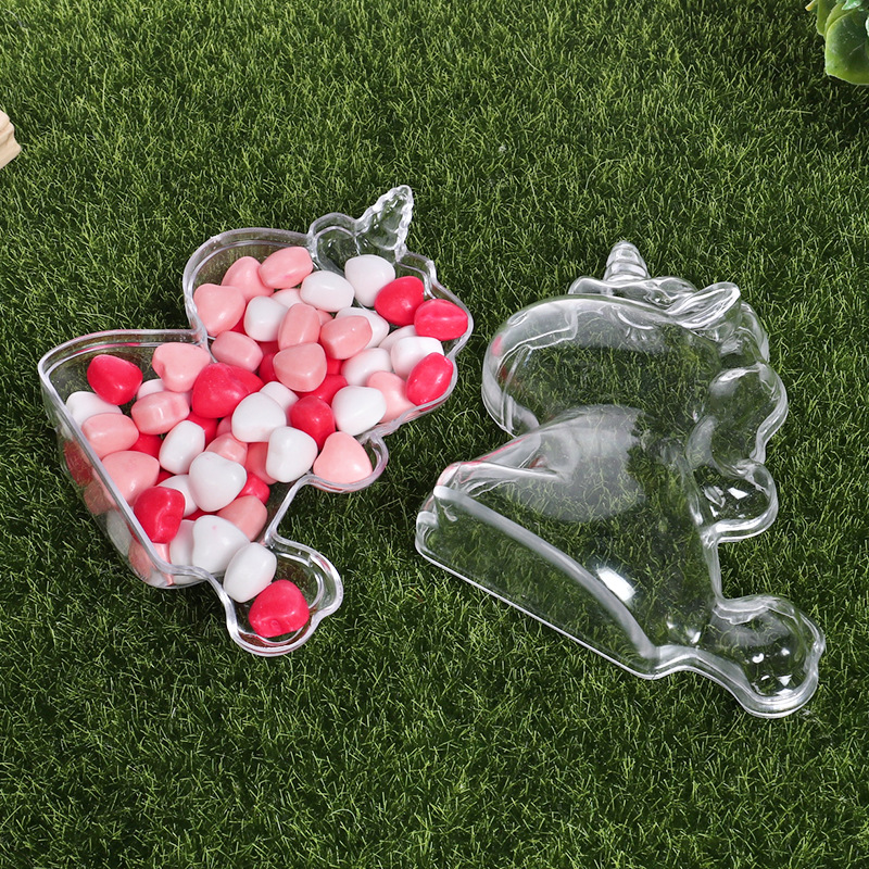 透明なプラスチック製のユニコーン型キャンディーボックス,誕生 - Event Party Box のレビューと価格
