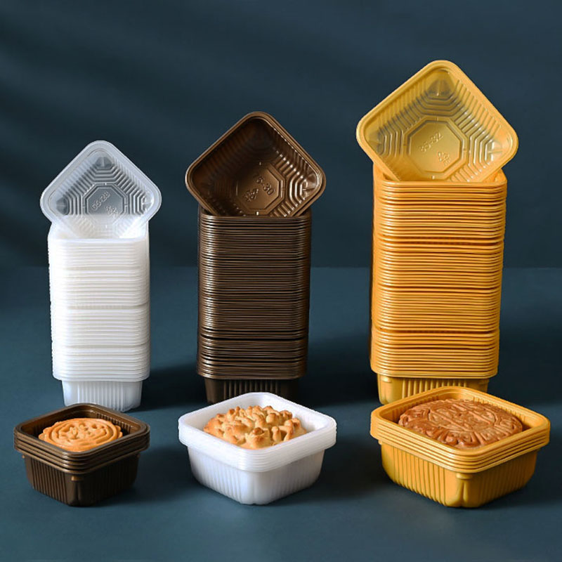 100 個月餅プラスチックトレイ PET ペストリーケーキ卵 - Event Party Box のレビューと価格