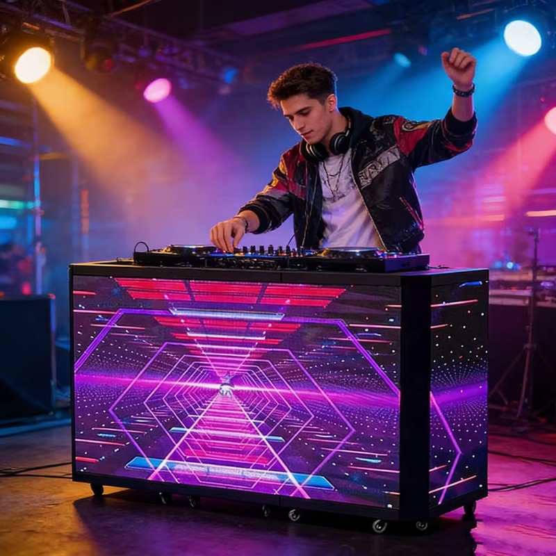 P2.6高リフレッシュレート防水三面折りたたみ式LED DJ - Event Party Dj のレビューと価格
