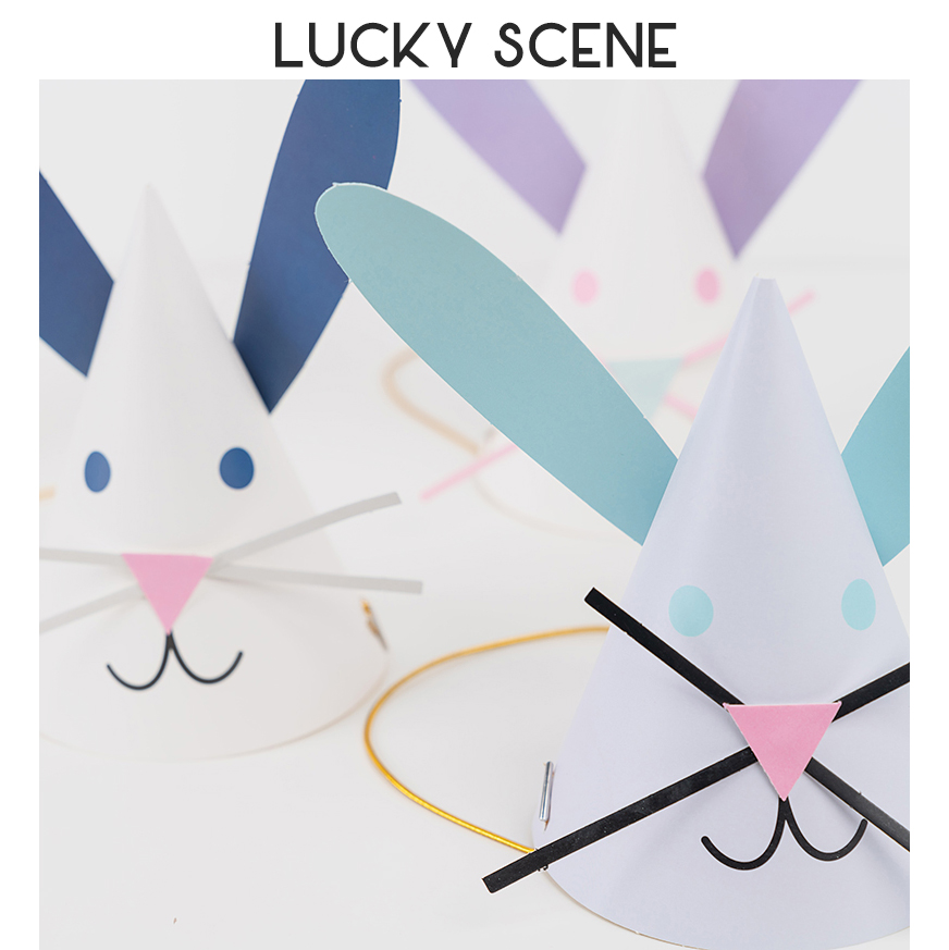 バニー耳誕生日帽子かわいいバニー誕生日帽子赤ちゃんの誕生日パ - Party Hat Cone のレビューと価格