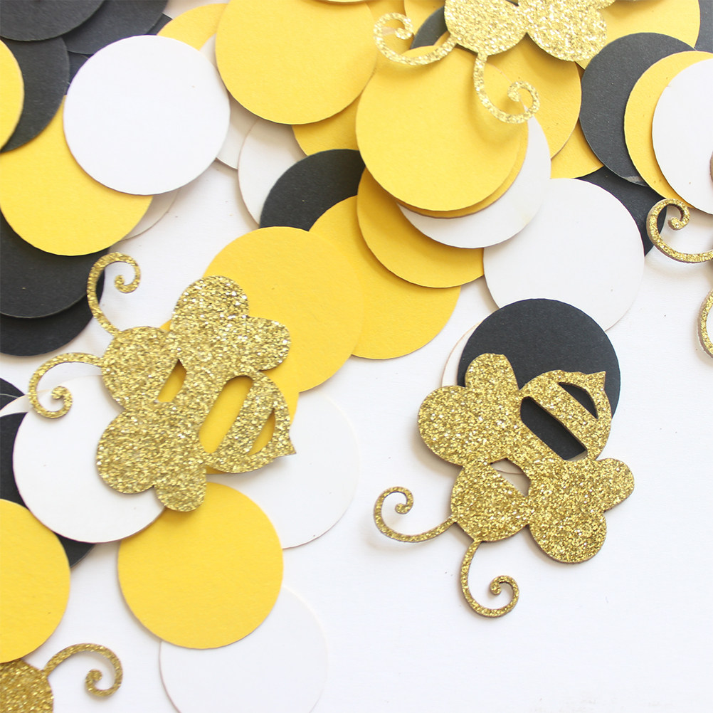 1セット カートゥーン蜂柄ペーパースクラップ ラウンドコンフ - Papercraft Supply Confetti のレビューと価格