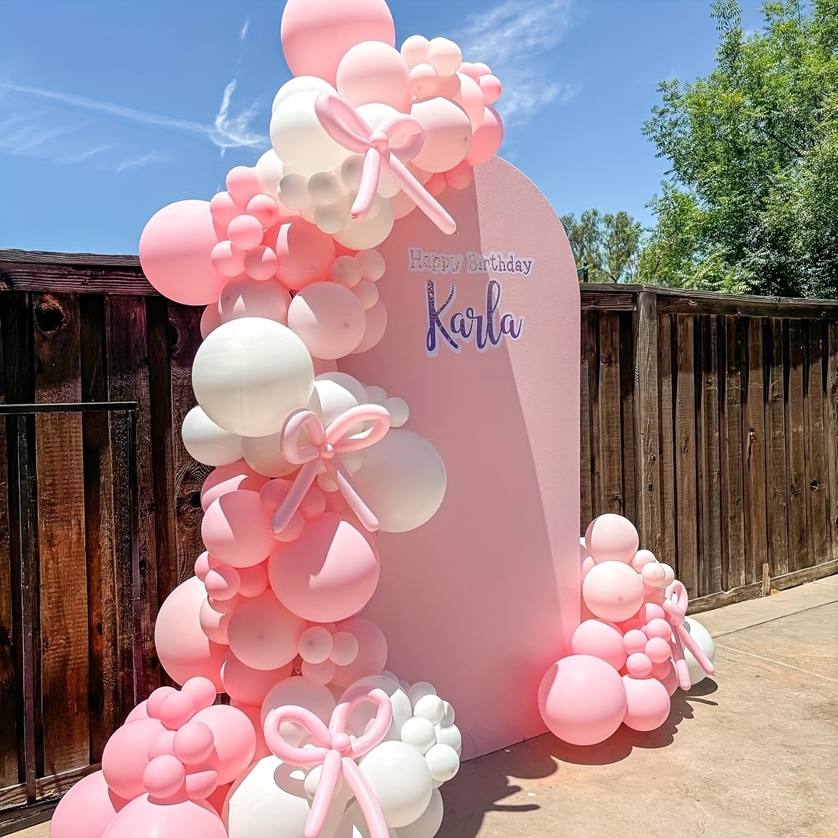 141個入りピンクのリボンバルーンアーチセット、プリンセスパ - Balloon Arch Kit のレビューと価格